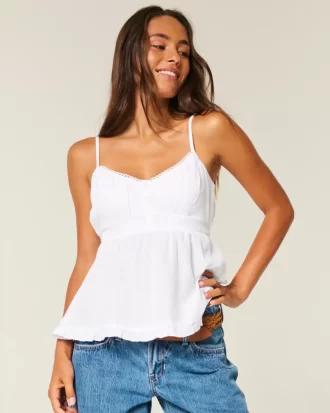 Top babydoll zapinany na guziki