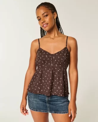 Top babydoll zapinany na guziki Top babydoll zapinany na guziki