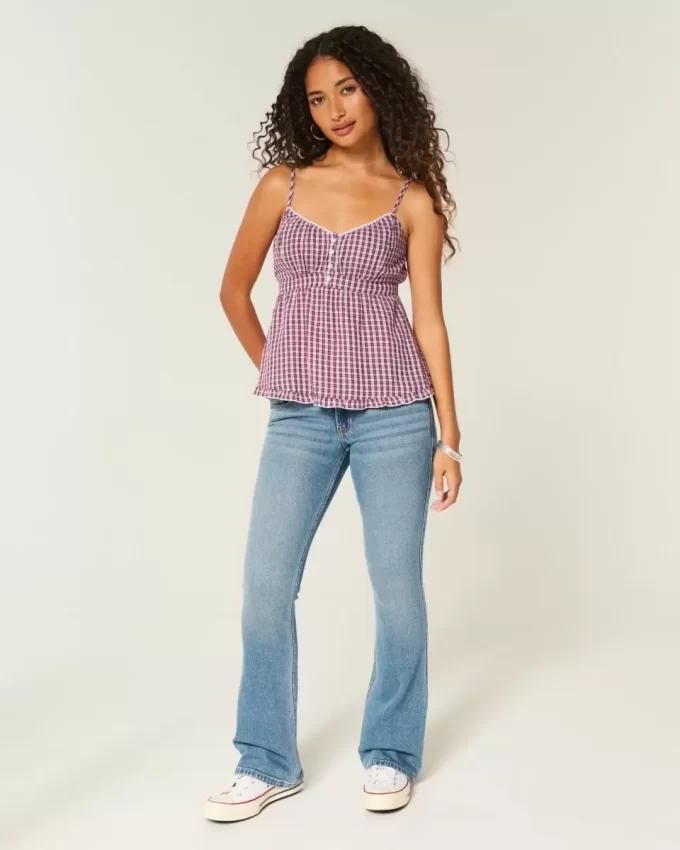 Top babydoll zapinany na guziki