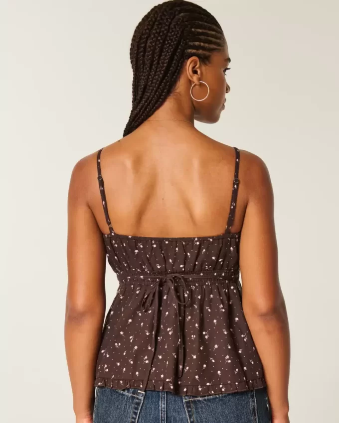 Top babydoll zapinany na guziki Top babydoll zapinany na guziki