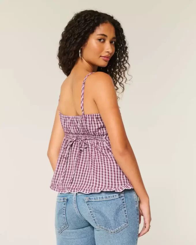 Top babydoll zapinany na guziki