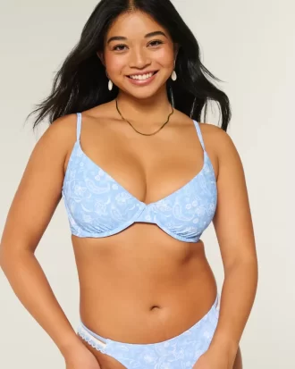 Top bikini Curvy z fiszbinami i głębokim dekoltem