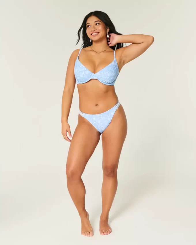 Top bikini Curvy z fiszbinami i głębokim dekoltem