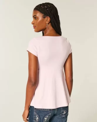 Top typu babydoll z łatwym wiązaniem na biuście