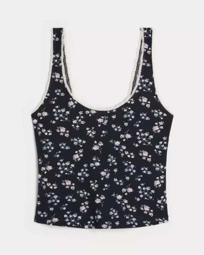 Top z koronką Gilly Hicks Waffle Top z koronką Gilly Hicks Waffle