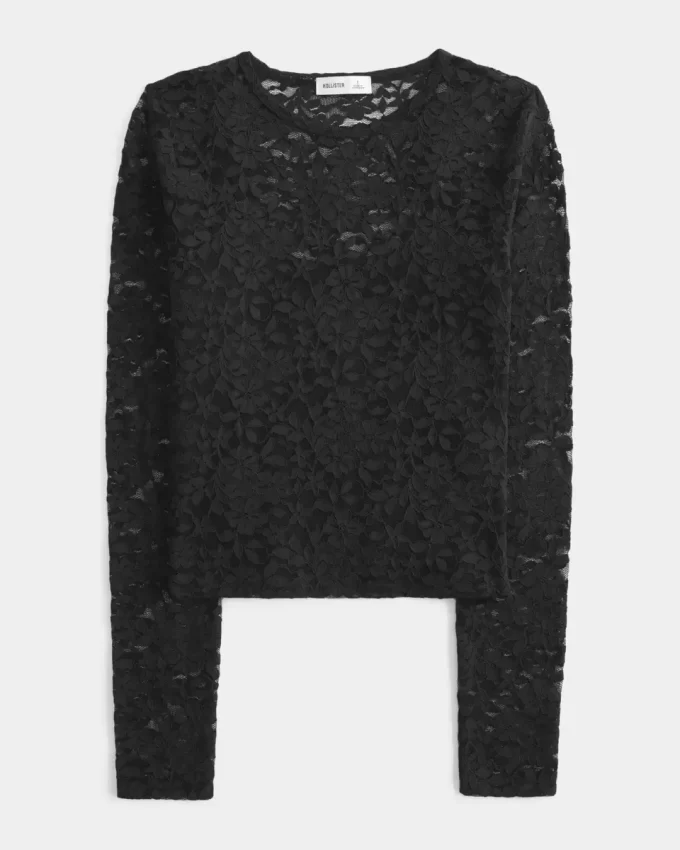 Top z koronką na całej powierzchni