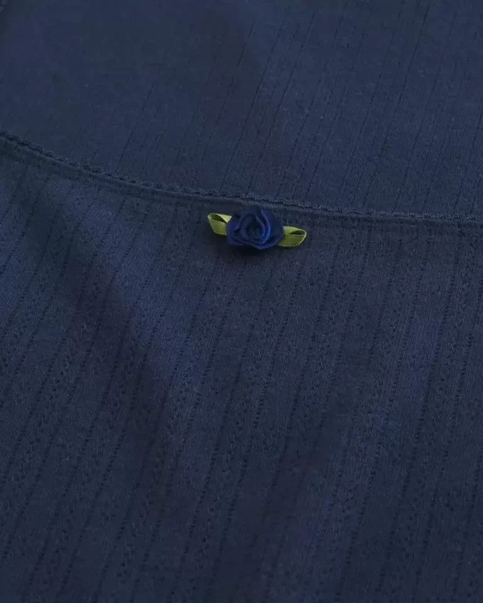 Top z kwadratowym dekoltem Pointelle Top z kwadratowym dekoltem Pointelle