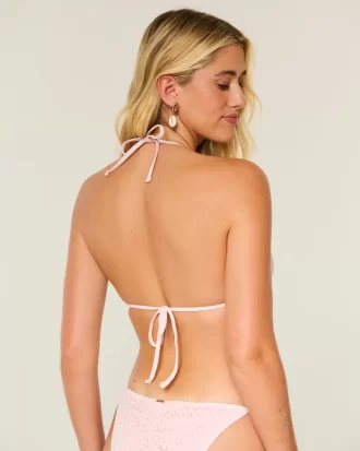 Trójkątny top bikini z cekinami w stylu szydełkowym Trójkątny top bikini z cekinami w stylu szydełkowym